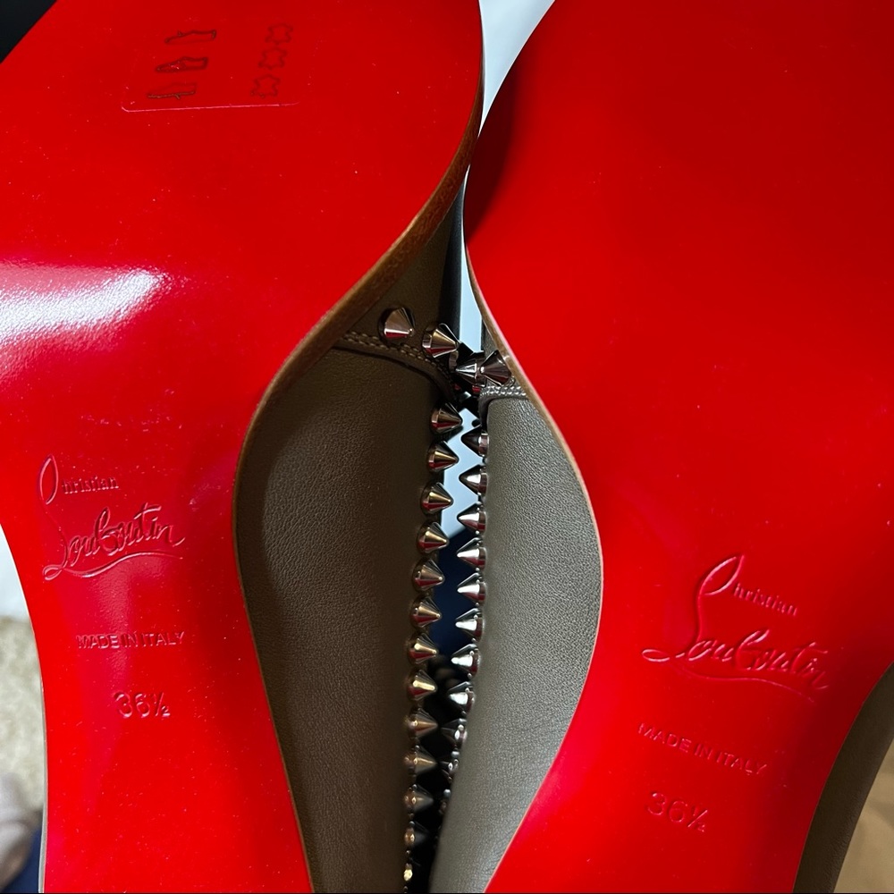 Christian Louboutin | Out Line Spiked Leather Ankle Boots - Picture 13 of 15